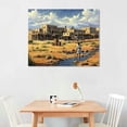 thumbnail image 2 of Nawypu New Mexico, View of the Entire Pueblo de Taos (Art Print, Travel Poster Wall Decor), 2 of 4