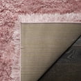 SAFAVIEH Polar Abbot Solid Plush Shag Area Rug, Light Pink, 4' x 6