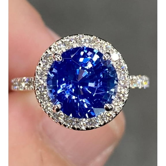 Natural Blue Sapphire 925 Sterling Silver Ring,Engagemant Ring, Birthstone Rings for Women, Gift For Her