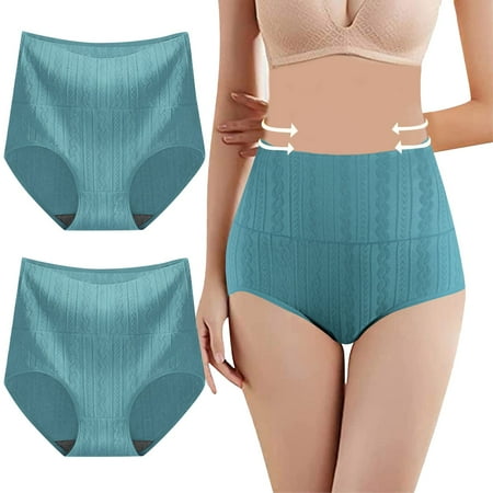 

Ladies Panties Stylish Solid Color High Waist Large Ice Silk Comfortable Trackless Rise Cotton Underpants Seaside Leisure Underwears