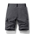 thumbnail image 6 of HOOMEUMY Mens Cargo Shorts Stylish Lightweight Casual Summer Elastic Waist Basketball Baseball Short Pants with Pockets Gray 38, 6 of 9