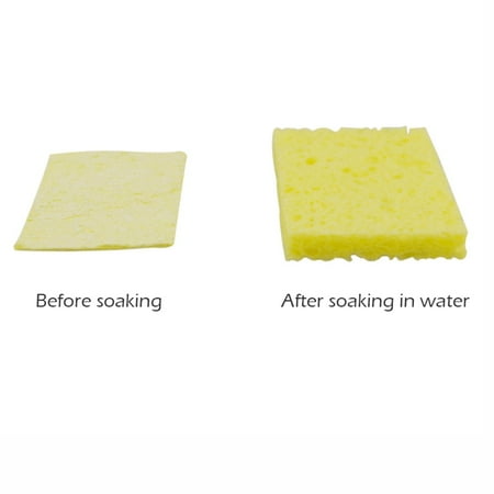 

Aippl 10 Pcs Soldering Sponge 1.4 *1.8 High Temperature Resistant Remove Residual Solder Maintain the Cleanliness of the Soldering Iron Tip Yellow