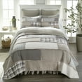thumbnail image 7 of Donna Sharp Smoky Cobblestone King Neutral Patchwork Pieced Cotton Quilt, 7 of 7