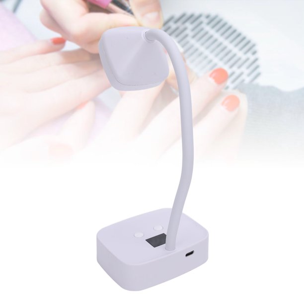 Luz De Uñas De Gel, Lámpara De Uñas Con Sensor Inteligente De Secado Rápido, Cuello De Cisne, Larga Resistencia, Inalámbrica Para Esmalte De Uñas De Gel