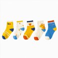 thumbnail image 4 of NOLDARES Toddler Mid Calf Cotton Socks, Reinforced Heel Toe Durable for Boys Girls Daily Rough Play, School & Sports 5-Pairs, 4 of 4
