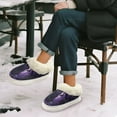thumbnail image 6 of Psesaysky Black Cat Print Fuzzy Slippers for Women Indoor Halloween Non-slip Thick Sole Winter House Slippers Home Shoes Gift for Women, 6 of 7