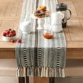 thumbnail image 3 of DII Braided Stripe Jacquard Fringe Table Runner, 3 of 4