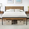 thumbnail image 3 of Queen Bed Frame with Wood Headboard and Metal Slats Support Platform Bed Frame, 3 of 8