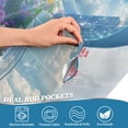 thumbnail image 4 of Yayeee Kitchen Valance Rod Pocket 54" x 18" Living Room Window Curtain, Crystal Ocean, 4 of 6