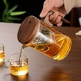 thumbnail image 4 of Xingzhi Large Capacity Glass Teapot With Stainless Steel Tea Strainer Simple And Fashionable One Click 800ml, 4 of 6
