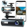 thumbnail image 1 of Grabadora de cámara de coche WiFi Dash Cam 1080P FHD | Lente dual delantera y trasera | LCD de 1,97" | Gran angular de 170° | Visión nocturna infrarroja | Sensor G | Grabación de Loop & Motion | ABS, 1 of 9