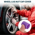 thumbnail image 3 of Wheel Lug Nut Bolt Cylindrical Shape Exterior Rims Tire Nut Screws Dust Cap Cover Nut Protection Purple 20pcs 17mm, 3 of 7