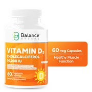 Balance Breens Vitamin D3 50000 IU - 60 Veg Capsules - Immune Support