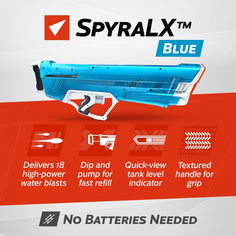 SPYRA 2 Pack Manual Water Blaster, Outdoor Squirt Gun Toy, SpyraLX