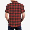 thumbnail image 4 of Daiia Red Black Plaid Pattern Men’s Polo Shirts,Solid Deck Shirt,Classic Fit, Breathable Cotton Polo for Casual and Sport Wear-X-Large, 4 of 9