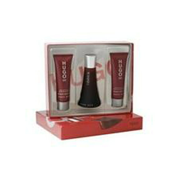 varilla Risa consumo Deep Red Gift Set by Hugo Boss - 3 Piece Gift Set: 1.6 oz Eau de Parfum  Spray + 2.5 oz Body Lotion + 2.5 oz Shower Gel for Women - Walmart.com