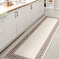 thumbnail image 4 of JONATHAN Y SANTA MONICA 2 x 8 Runner Rug, Lucia Diamond Border - Cream/Black, SMB207B-28, 4 of 9
