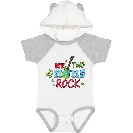 

Inktastic My Two Moms Rock with Guitar Gift Baby Boy Bodysuit