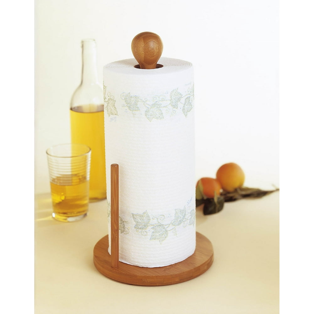 Lipper Bamboo Standing Paper Towel Holder - Walmart.com - Walmart.com