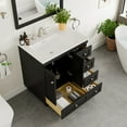 thumbnail image 5 of Eviva Acclaim C. 30" Transitional Espresso Bathroom Vanity with white carrara quartz countertop, 5 of 8