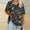 Dark Gray, variant on Womens Summer Blouses Plus Size V-Neck Brown T-Shirts Oversized Short Sleeve Dressy Print Ladies Under $5 Tops Blouses