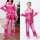 thumbnail image 3 of Conjuntos de pijamas a juego para madre e hija de Navidad 2025, blusa de manga larga con cuello de solapa y pantalones con cintura elástica, ropa de dormir de otoño de 2 piezas, 3 of 5