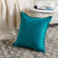 thumbnail image 2 of Juego de 2 fundas de cojín de terciopelo de 40x40, funda de cojín decorativa de terciopelo, cojín azul claro para sofá y cama, funda de almohada decorativa para el hogar, 2 of 4