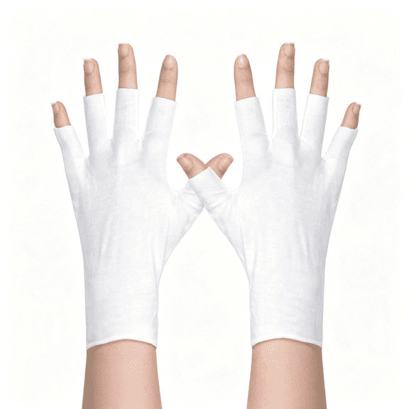 XIBUFE 6 Pairs Eczema Gloves White Fingerless Gloves Cotton Glove for Dry Hands Sleeping Soft Comfortable Overnight Dry Hands Glove Cotton Moisturizing Gloves Sun Protection Gloves for Adults