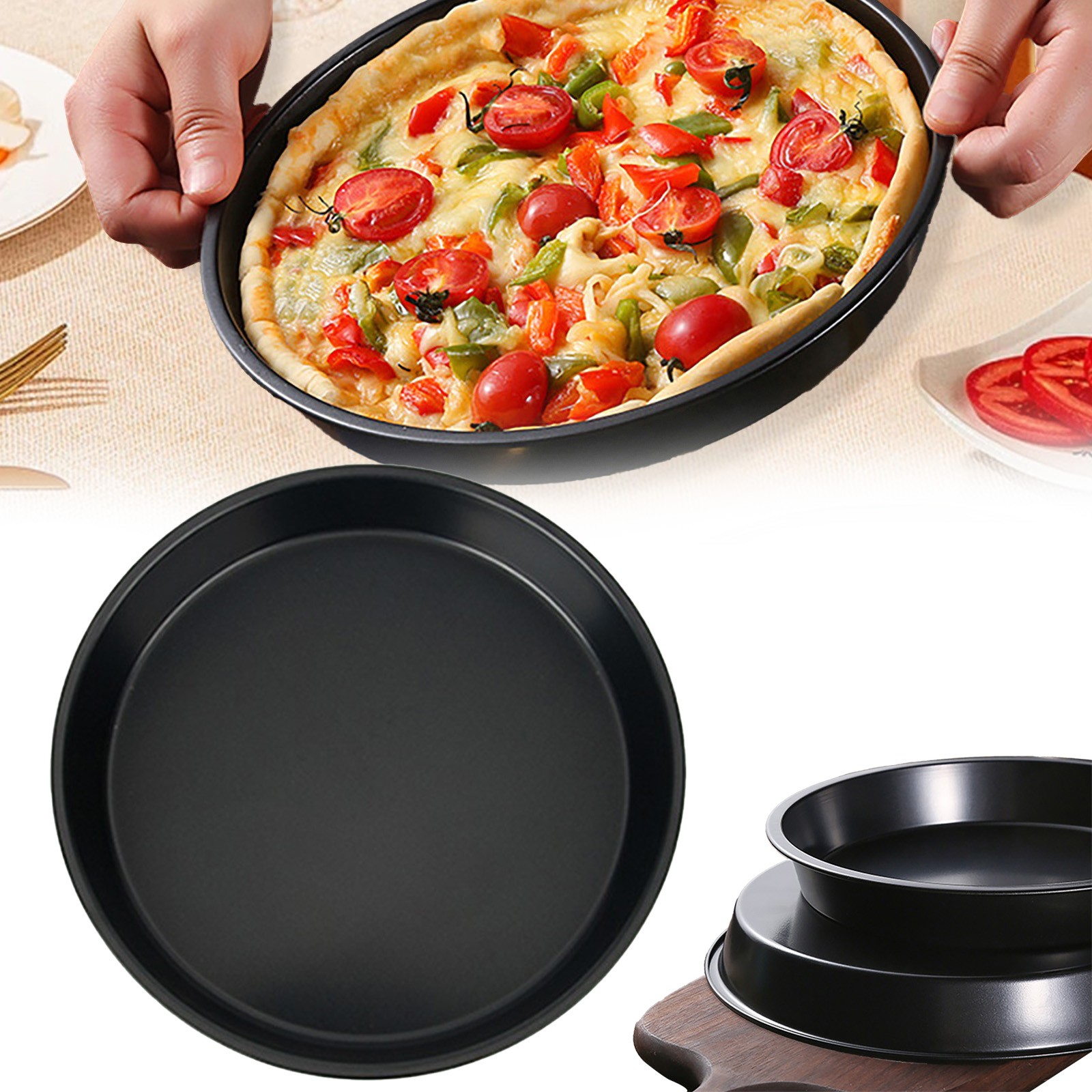 Clearance Sale!Giyblacko Nonstick Pizza Pan For Oven Round Pizza Pan ...