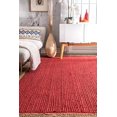 thumbnail image 3 of nuLOOM Tapis de Jute Eleonora Tissé à la Main, Rond de 6 Pieds, Rouge, 3 of 4