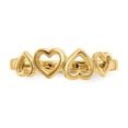 thumbnail image 5 of 14K Yellow Gold Ring Band Themed Heart, Size 8, 5 of 5