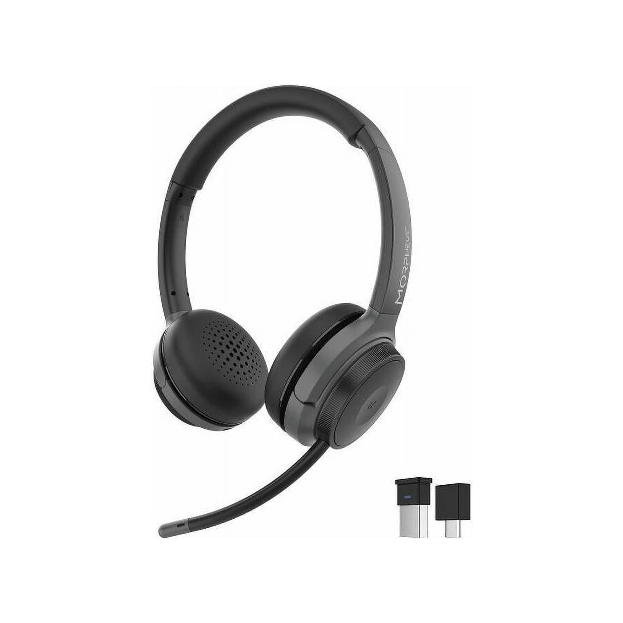 Morpheus 360 Advantage Wireless Headset with Detachable Boom Mic – CES Award-Winning Bluetooth Headset with Microphone, Noise Cancelling Headphones with Mic, UC Compatible, 20H Battery, USB Dongle