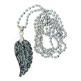 thumbnail image 4 of Colr con Colgante de A en ángulo de Piedras Preciosas Grabadas Unisex - Obsidiana del Obsidiana de nieve Sunnimix Collar de ala de ángulo, 4 of 4