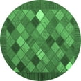 thumbnail image 1 of Ahgly Company Indoor Round Abstract Emerald Green Contemporary Area Rugs, 8' Round, 1 of 4