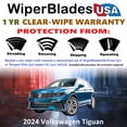 thumbnail image 2 of 2024 Volkswagen Tiguan Beam Wiper Blades Wipers w/1yr Warranty (Set of 2) (WiperBladesUSA), 2 of 5