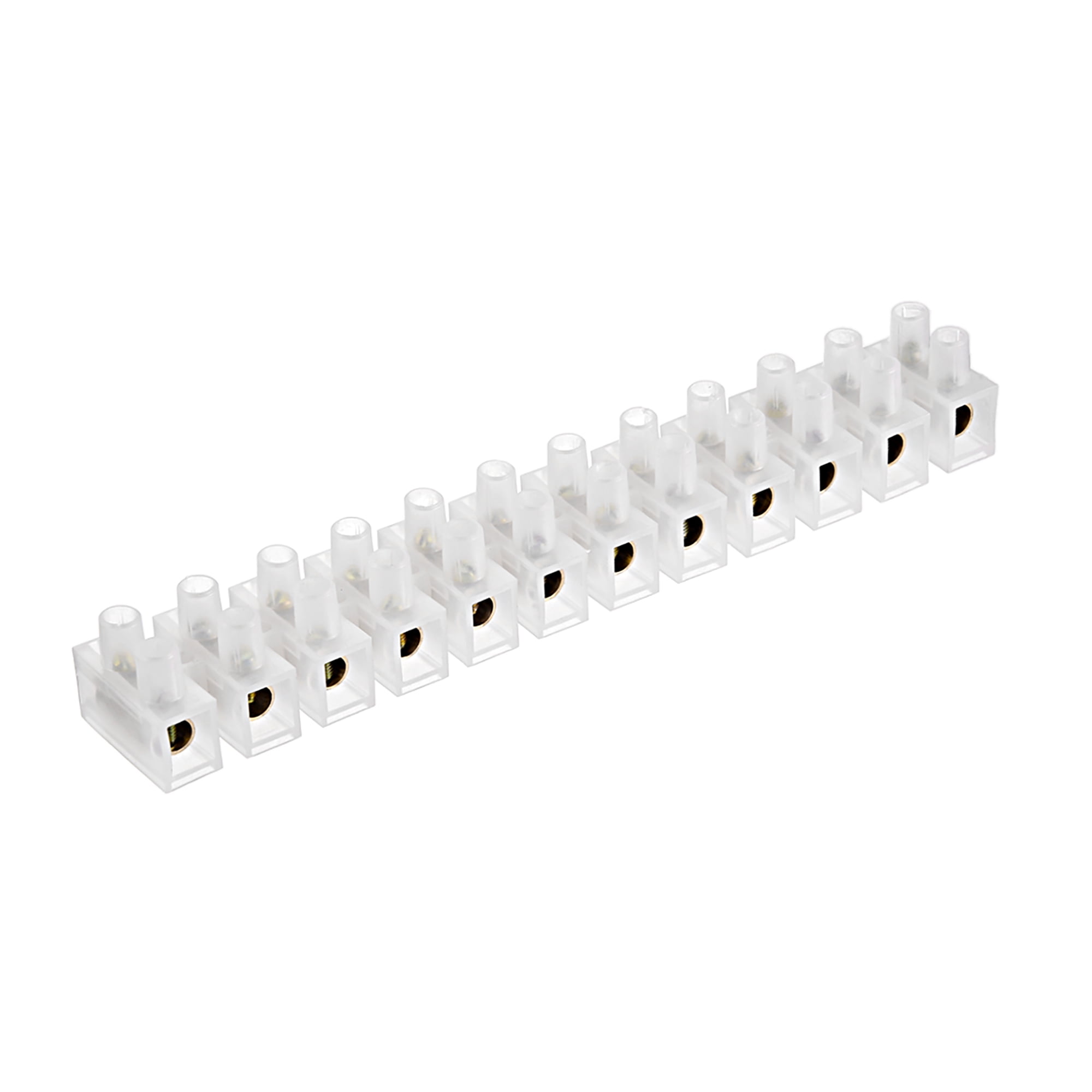 Uxcell 60A 12 Position Dual Row Type H Screw Terminal Block