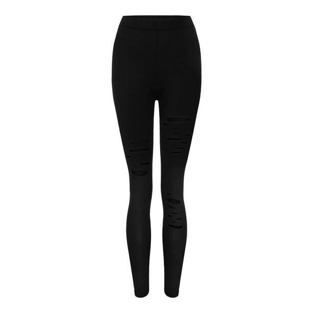 Aligament Fashion Womens Hole Solid Color Leggings Tightening Sports Casual  Yoga Pants