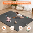 thumbnail image 5 of Mikolo Puzzle Exercise Mats, 0.56" Thick 48 Sqft 12pcs Rubber Top High Density EVA Foam Home Gym Floor Mats, 5 of 10