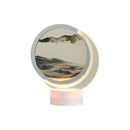 

USB Streaming Sand Painting Night Light 3D Three-Dimensional Moon Painting Decorative Home Gifts Bedside Ambient Sand Painting LED Table Lamp(5ML)