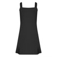 thumbnail image 4 of Women Summer Dresses Casual Solid Color Pockets Suspender Short Mini Dress, 4 of 6