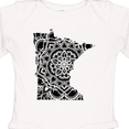 thumbnail image 4 of Inktastic Minnesota Silhouette Mandala Boys or Girls Long Sleeve Baby Bodysuit, 4 of 5