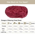 thumbnail image 4 of Uxcell 1 Skein Velvet Yarn Chenille Yarn 100g/3.5oz 87 Yards 6# Super Bulky Polyester Soft Blanket Yarn Dark Red, 4 of 6
