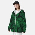 thumbnail image 3 of Fotbe Green Leave Fern Chaqueta con Protección Solar UPF 50+ para Hombre y Mujer, Camisa con Capucha y Bolsillos-Medium, 3 of 7