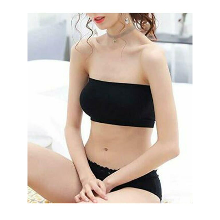 Nituyy Women's Strapless Seamless Padded Boob Bandeau Tube Tops