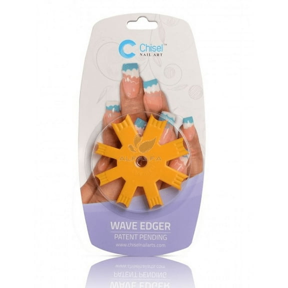 Chisel Nail Art Wavy Edger - Yellow