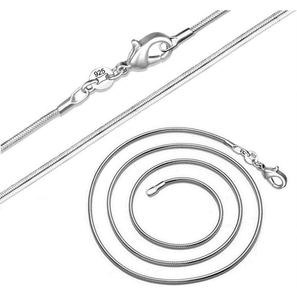 1mm snake chain necklace jewelry chain 28 inches sterling silver for men and women 30 inches mm snake chain necklace jewelry chain