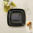 thumbnail image 6 of Balsa Circle 10 Square Black 10" Disposable Salad Dinner Plastic Plates Gold Trim Party Events Decorations Supplies, 6 of 8