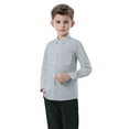 thumbnail image 6 of Miluxas School Uniform Top Shirt Boys' and Toddler Long Sleeve Button Up Dress Shirts, 6 of 6