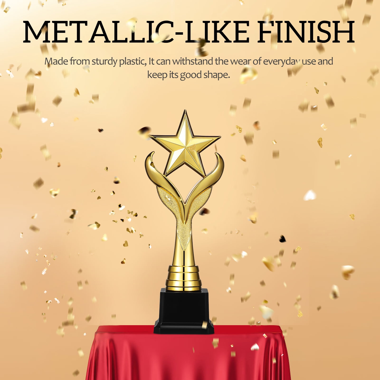 HOMEMAXS 2pcs Award Trophy Star Shape Trophy Decorative Competition Trophy Party Celebration Trophy