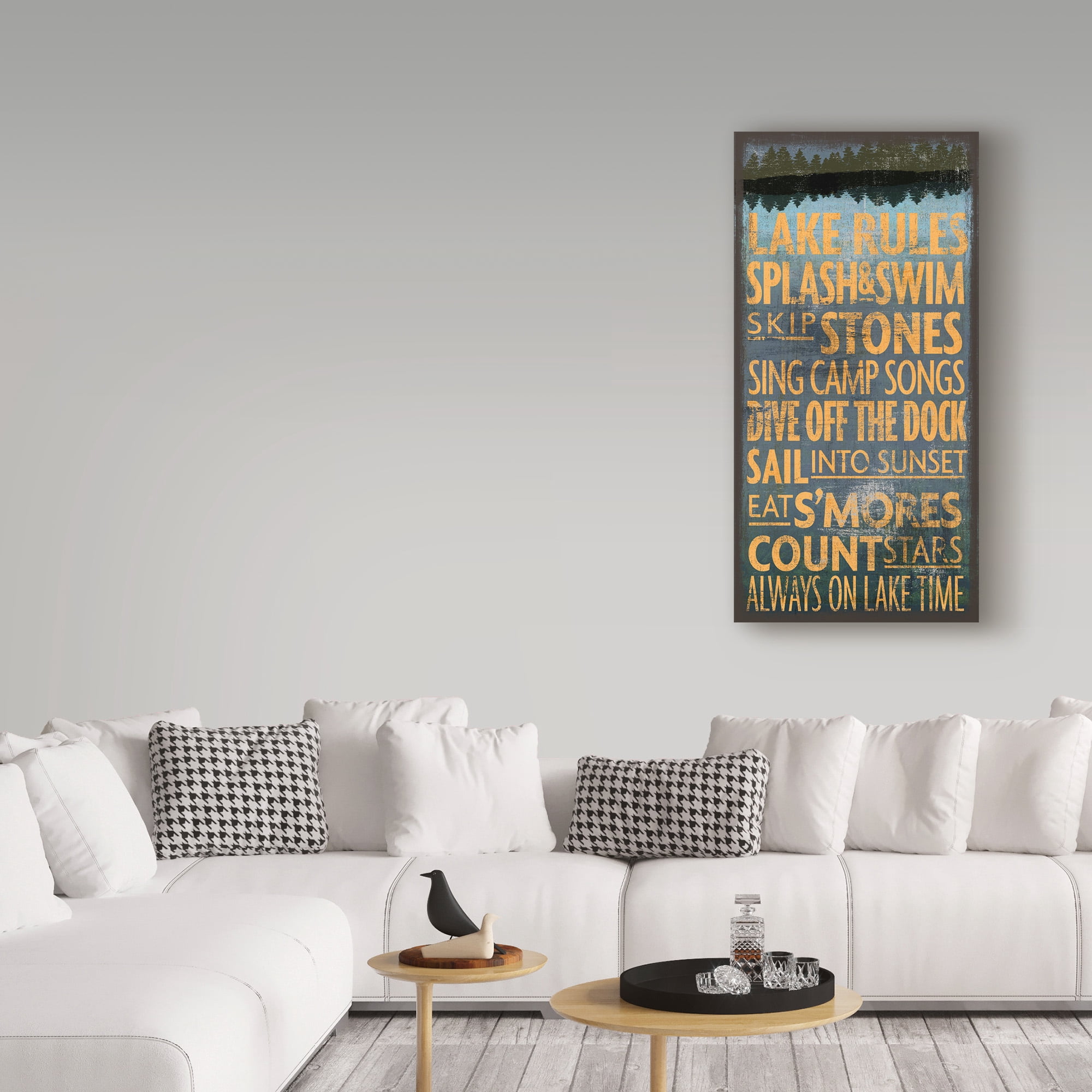 Trademark Fine Art 'Lake Rules' Canvas Art by Art Licensing Studio